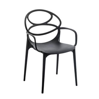 Siediti Fuori e Dentro Conjunto de 4 sillas de resina para interior o exterior antracita
