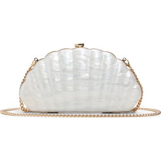Aldo Sheshell Clutch in Other White at Nordstrom