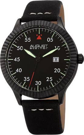 August Steiner Quartz Black Dial Mens Watch AS8272BK