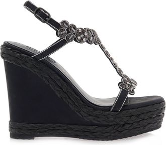 Ex&eacute; Womens Nadia Wedge Sandal In Black