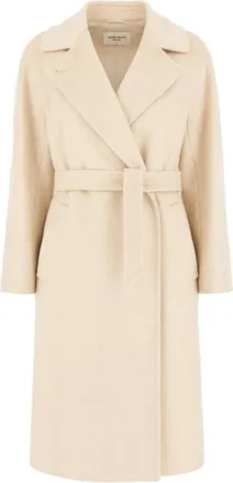Max Mara Jassen, Dames, Beige, 2Xs, Geknopt Jasje