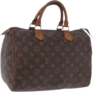 Louis Vuitton Pre-owned Speedy 30 - Dames - Vintage Handtas - Bruin - ONE Size - Leer - Vintage