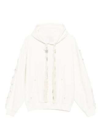 LouLou Hoodie met opgestikte zak - Beige