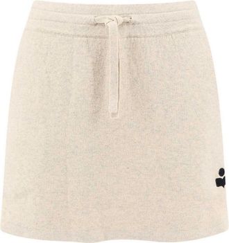 Isabel Marant Cotton blend skirt with embroidered logo