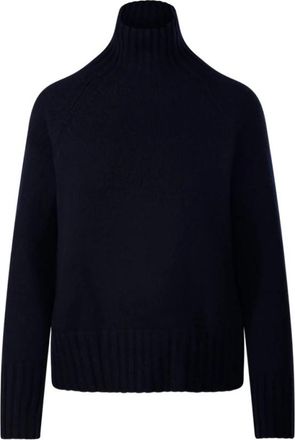 Max Mara Smmmantova Trui - Dames - Coltruien - Blauw - S - Wol - Truien & Vesten