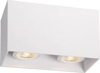 Lucide Foco de techo de aluminio 2xGU10, blanco