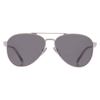 Prada Dark Grey Flash Silver Pilot Mens Sunglasses PR A58S 1BC175 61