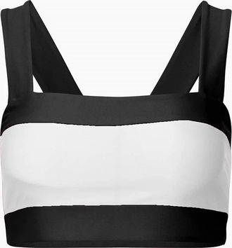 Goldbergh Womens Plonge Bikini Top In White/black