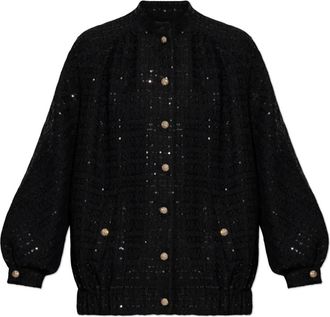 Alessandra Rich Jas met glinsterende applicaties - Dames - Blazers - Zwart - 2XS - Tweed - Jassen