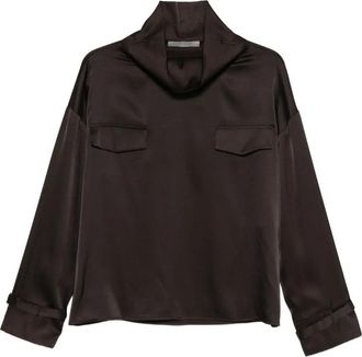 D.exterior panelled blouse - Brown