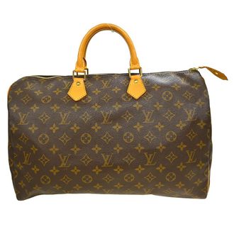 Louis Vuitton Speedy Handbag Monogram Canvas Brown Canvas Handbag (Pre-Owned)