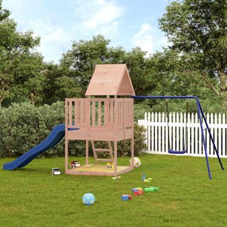 vidaXL Parque Infantil De Exterior Madera Maciza Douglas Vidaxl