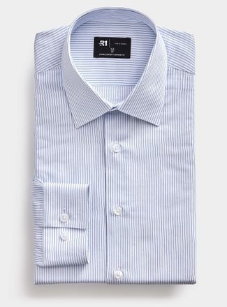 Le 31 Mens Two-tone pinstriped shirt Comfort fit