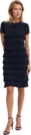 Joseph Ribkoff Dames, Jurken, Blauw, Maat: XL Poliester