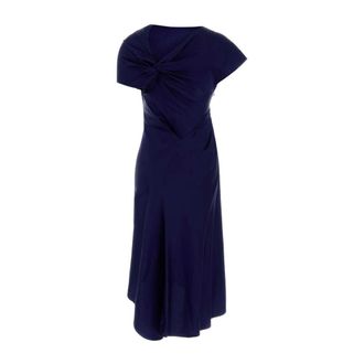 Victoria Beckham Asymmetric Twist Dress - female - Victoria Beckham - Party Dresses - Blue - 2XS - Dresses