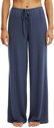 Cotton On Womens Super Soft Low Rise Wide Leg Pant in Steely Blue at Nordstrom, Size X-Large