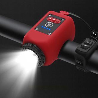 OEM Bocina De Bicicleta De 2 Pulgadas, Luz De Advertencia De Obst&aacute;culos Impermeable Con 4 Modos De Luz, Bocina De Bicicleta Potente De 110 Db Con 5 Modos 