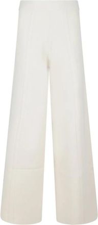Max Mara Pure Broek - Dames - Wijde Broeken - Wit - L - Broeken