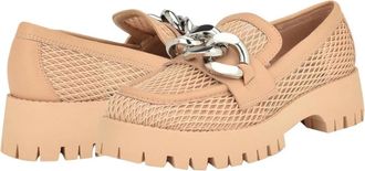 Nine West Afer Loafers Beige Moc Toe Lug Sole Slip On Shoes HTAT732