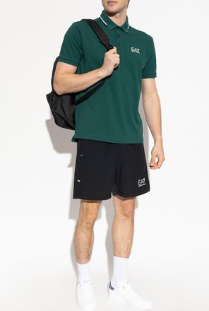 Emporio Armani Shorts With Logo, Mens, Black