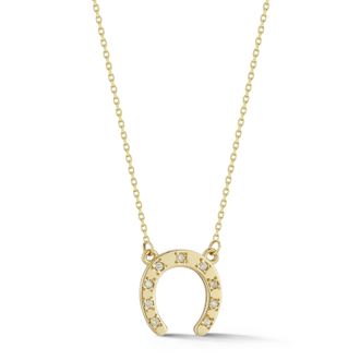 Ember Fine Jewelry 14K Gold Diamond Horseshoe Necklace