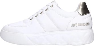 Love Moschino Leren Sneakers - Dames - Sneakers - Wit - 37 EU - Leer - Schoenen
