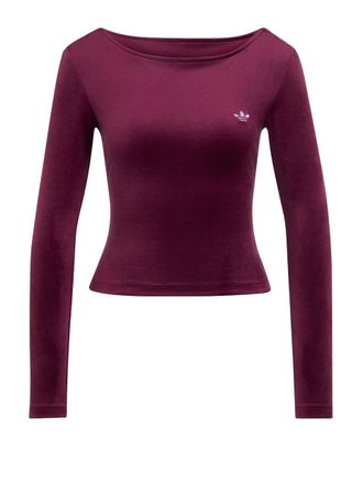 adidas Originals Essential Velour ls Top Bordeaux