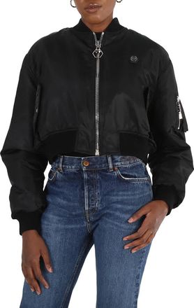 Philipp Plein Philipp Plein Ladies Black Teddy Bear Bomber Jacket