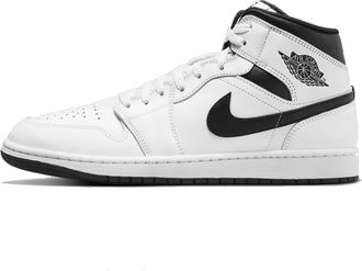 Nike Air Jordan 1 Mid Mens Shoes (DQ8426-071, Black/White/Metallic Gold), Black/Metallic Gold-White, 12 UK