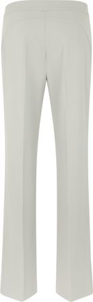 Pinko Womens Viscose Trousers With Buttons Dove Grey Flared