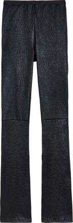 Rick Owens Carmen Flared-leg Leather-blend Trousers - Black - 44 (UK12 / M)