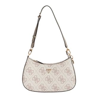 Guess Noelle II Top Zip Shoulder Bag - female - Guess - Shoulder Bags - Beige - ONE SIZE - Bags