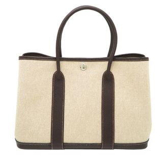 Herm&egrave;s Beige Toile H Tote Bag (Pre-Owned)