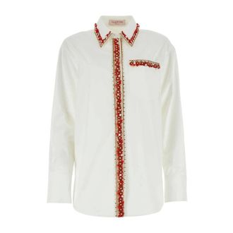 Valentino Garavani Shirts, female, White, Size: XS Poplin Shirt