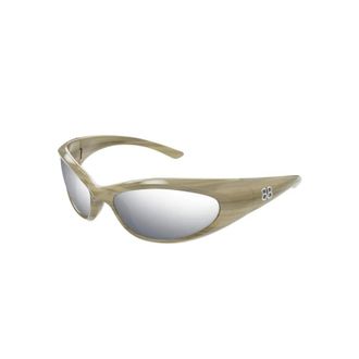 Balenciaga Sunglasses, unisex, Beige, Size: 70 MM Cat Eye-Frame Injected Sunglasses