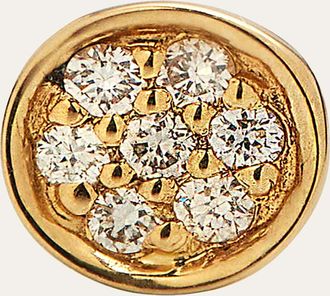 Sydney Evan Single Pave Diamond Disc Stud Earring