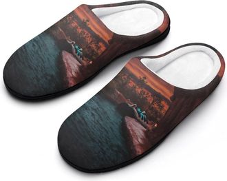 Generic Orlando FL Water Park Slippers Men Winter Warm Cotton Anti-Slip Indoor Slip-Ons House Shoes