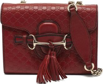 Gucci Borsa a tracolla Emily con morsetto - Rosso