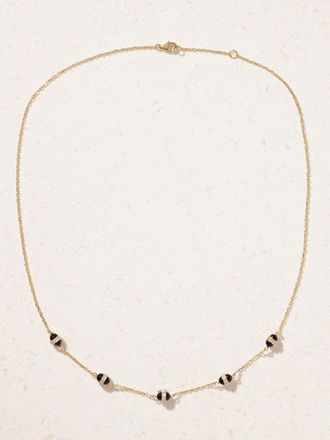 L'atelier Nawbar Collana In Oro 18 Carati E Smalto Con Diamanti Atoms