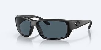 Costa Unisex Fantail Polarized Sunglasses In Blackout Frame Gray