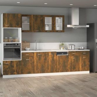 Berkfield Home Durable Drawer Bottom Cabinet Smoked Oak 80x46x81.5 cm Engineered Wood in Brown