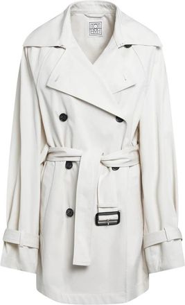 Toteme Washed Cotton Trench - Dames - Trenchcoats - Wit - S - Katoen - Jassen