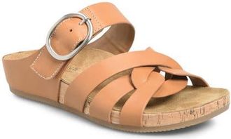 COMFORTIVA Gianna Platform Wedge Slide Sandal in Luggage at Nordstrom, Size 6.5