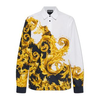 Versace Jeans Couture Casual Shirts, male, White, Size: M Barocco Print Shirt