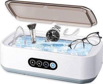 No Brand Limpiador Ultras&oacute;nico - Dispositivo De Limpieza - Limpieza De Joyas - Profesional 49 Khz - 650 Ml - Plata
