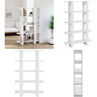 vidaXL Libreria/Divisorio Bianco Lucido 100x30x160 cm - Divisorio - Arredamento