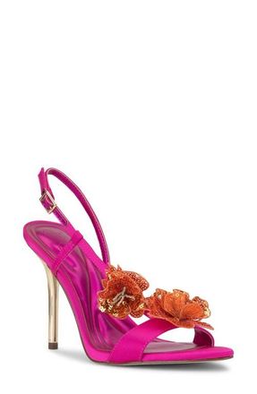 Jessica Simpson Nivory Half dOrsay Sandal in Bright Fuchsia at Nordstrom, Size 9.5