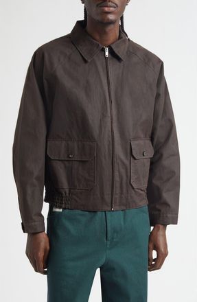 Bode Waxed Cotton Coachs Jacket in Brown at Nordstrom, Size X-Large