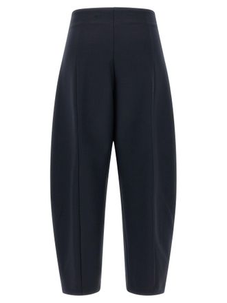 Nude Balloon Silhouette Wool Blend Trousers - Navy