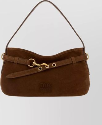 Miu Miu avenue shoulder bag suede finish